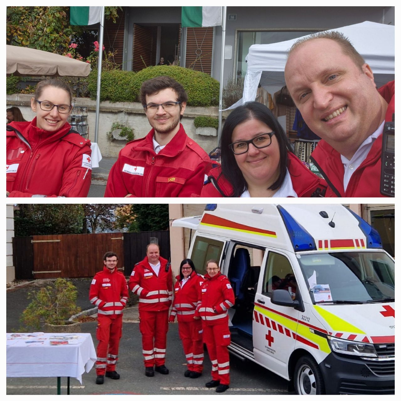 Bild enthält, Van, Adult, Male, Man, Person, Glasses, Female, Woman, Ambulance, Face