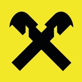 Ein gelber Hintergrund mit einem schwarzen X-Symbol, gebildet durch zwei sich kreuzende Schraubenschlüssel.