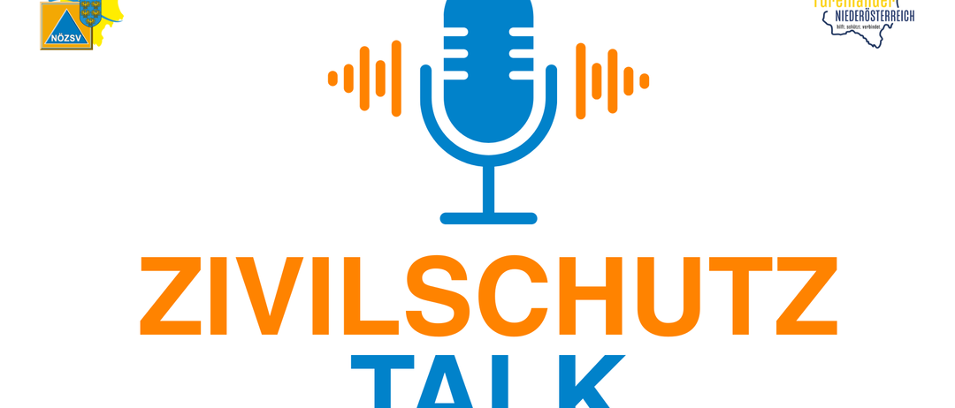 Das Logo für Civilschu Talk, mit einem Mikrofon und umgebenden Schallwellen, auf weißem Hintergrund. Die Worte Civilschu Talk sind deutlich sichtbar.
