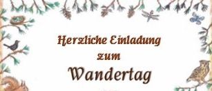Plakat für eine Wanderveranstaltung am 12.10.2025 um 10:00 Uhr. Der Start ist am Sportplatz Raisdorf. Die Wanderung ist etwa 6 Kilometer lang. Ein Blumenmarkt findet statt, und der Weg führt auf den Herbert's Berg. Verschiedene Tiere und ein Förster sind abgebildet.