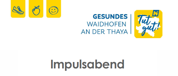 Plakat für die 'Impulseband'-Veranstaltung für Eltern und Familien. Sie findet am 26. Februar 2026 um 18:00 Uhr im Stadtsaal Waidhofen/Thaya, Franz Leissner-Straße 2, statt. Präsentiert von Cornelia Löffler. Teilnahme ist kostenlos. Organisiert von der Stadtgemeinde Waidhofen an der Thaya.
