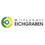 Wirtschaft Eichgraben-Logo. Ein kreisförmiges Logo mit grünem und gelbem Umriss, zentral auf schwarzem Hintergrund positioniert.