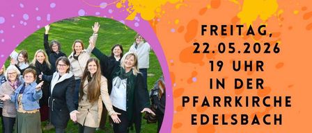 Poster für das Konzert Lieder für den Frieden, mit Gruppenfoto, Datum, Uhrzeit und Veranstaltungsort.