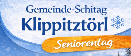 Ein Skiausflugsangebot für einen Seniorentag. Es zeigt einen Skifahrer auf einem verschneiten Berg. Abfahrt ist um 08:00 Uhr. Rückkehr ist um 17:00 Uhr.