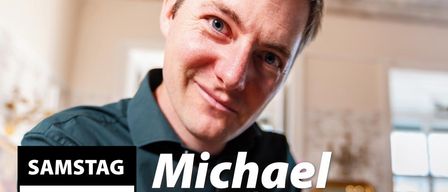 Plakat mit Michael Großschädl, Datum 6.6, Zeit 19:00, Veranstaltung in Seiersberg-Pirkka, er wünscht sich Flügel.