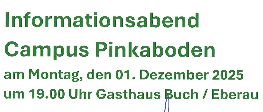 Im November 2025 wollen die Gemeinden Moschendorf, Eberau, Bildein und Deutsch Schützen im Bereich Bildung und Kinderbetreuung zusammenarbeiten. Mit der Schaffung eines zentralen Bildungscampus bis zur Mittelschule soll eine Vorreiterrolle im Burgenland eingenommen werden. Eine Informationsveranstaltung ist für den 1. Dezember 2025 um 19:00 Uhr im Gasthaus Buch in Eberau geplant. Ich freue mich auf Ihren Besuch.