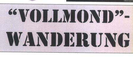 Plakat zeigt einen Fußball und einen Vollmond mit dem Text 'Vollmond'-Wanderung, Datum 1. Februar 2026, Startzeit 15:00, Ort Sportplatz Eberau.