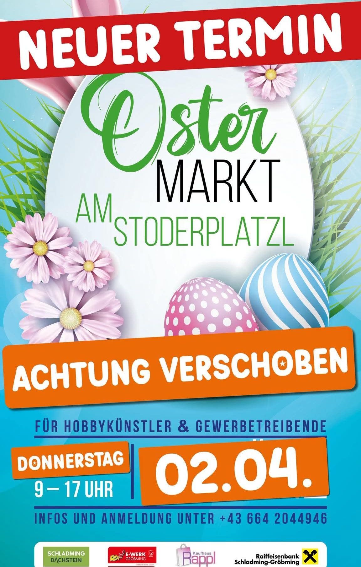 Ein Ostermarkt am Stoderplatz. Achtung: Versteckt für Hobbykünstler und Gewerbetreibende. Donnerstag, 20. April.