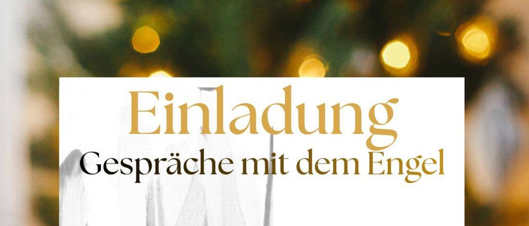 Ein Plakat kündigt eine Adventveranstaltung mit dem Titel 'Einladung Gespräche mit dem Engel' am 18. Dezember 2025 um 19:00 Uhr in der Gnaser Pfarrkirche mit Pfarrer Mathias Trawka an.