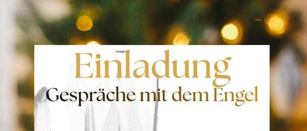 Ein Plakat kündigt eine Adventveranstaltung mit dem Titel 'Einladung Gespräche mit dem Engel' am 18. Dezember 2025 um 19:00 Uhr in der Gnaser Pfarrkirche mit Pfarrer Mathias Trawka an.