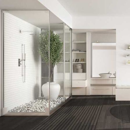 Bild enthält, Bathing, Indoors, Interior Design, Bathtub, Tub, Plant, Home Decor, Bathroom