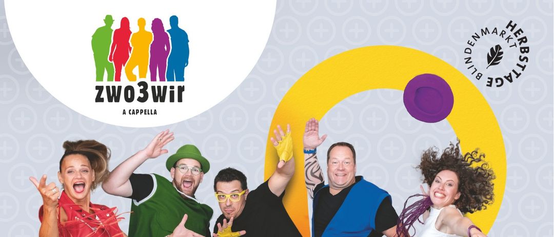 Plakat für ein A-cappella-Konzert der Kinder der Musikklassen mit dem Titel 'Unendlich Positiv', das eine Gruppe von Menschen in bunten Kostümen beim Springen zeigt. Datum: 16.10.2025, Zeit: 10:20 Uhr.