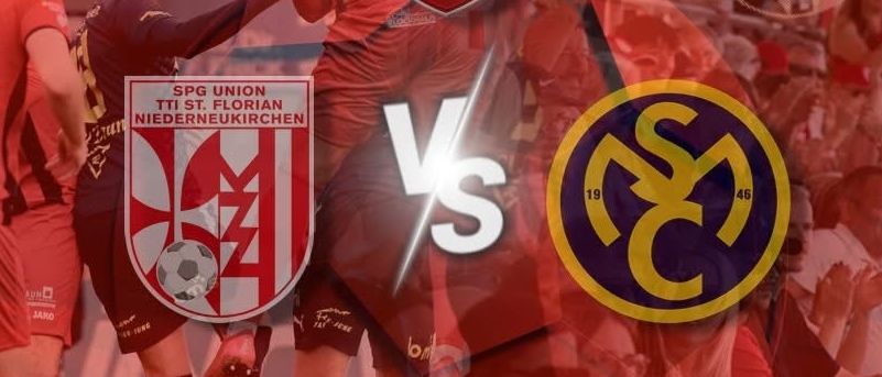 Fußballspiel zwischen Union Niederneukirchen und Landesliga Ost. Freitag, 22. Mai 2026, 19:00, Fridolin Stadion, St. Florian. Gesponsert von Backaldrin.