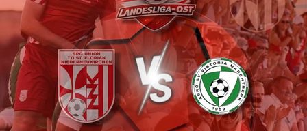 Football match poster. Teams: SPG Union and Viktoria Marchtrenk. Date: Friday, June 12, 2026. Time: 19:00. Location: Fridolin Stadium, St. Florian. Sponsored by Held & Francke.