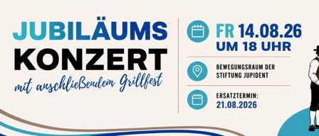 Plakat für MS Art Fest am 14.08.2026 um 18 Uhr. Ort: Bewegungsraum der Stiftung Judident. Ersatztermin: 21.08.2026. Zeigt ein Paar in traditioneller Kleidung.