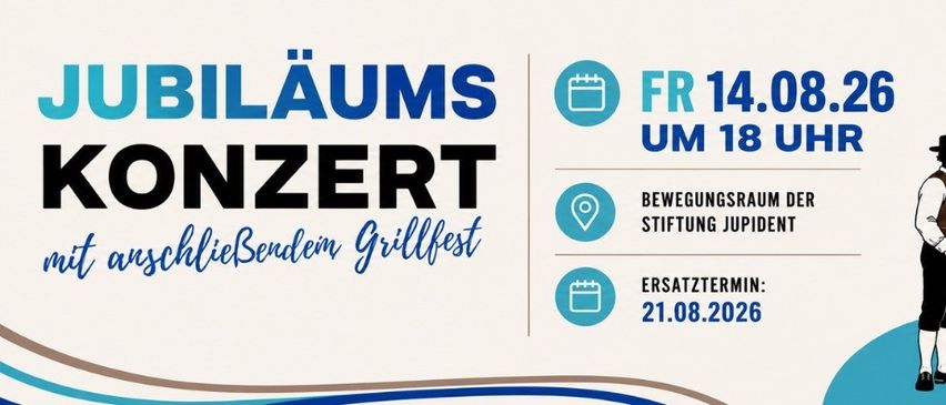 Plakat für MS Art Fest am 14.08.2026 um 18 Uhr. Ort: Bewegungsraum der Stiftung Judident. Ersatztermin: 21.08.2026. Zeigt ein Paar in traditioneller Kleidung.