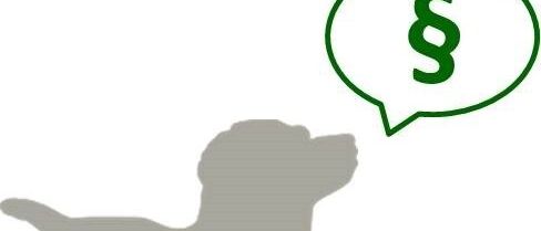 Eine Silhouette eines Hundes mit einer Sprechblase darüber, die das Dollarzeichen enthält.