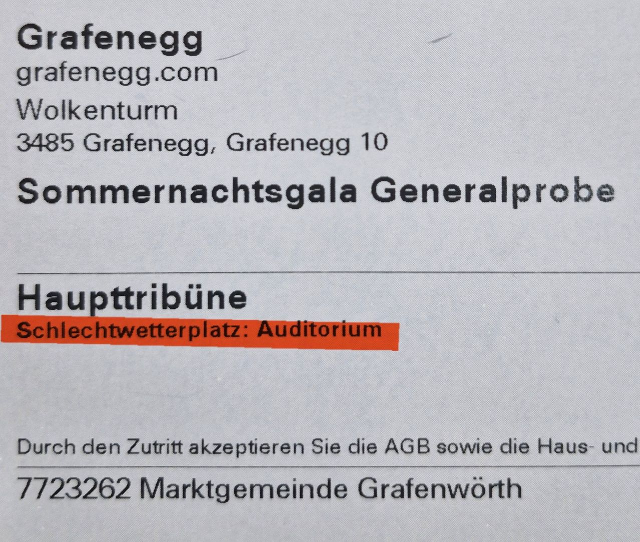 Grafenegg-Website-Adresse grafenegg.com. Adresse: 85 Grafenegg, Grafenegg 10. Sommernachtsgala Generalprobe. Hauptbühne. Bei schlechtem Wetter das Auditorium. Mit dem Eintritt akzeptieren Sie die AGB sowie die Hausordnung. 23262 Marktgemeinde Grafenworth.