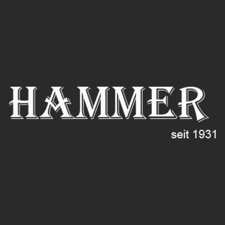 HAMMER Logo auf schwarzem Hintergrund mit dem Text 'seit 1931' darunter.