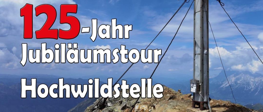 125-Jahr-Jubiläumstour Hochwildstelle. Fr/Sa 3./4. Juli 2026. Treffpunkt: 14:00 Uhr Parkplatz Oberaich. Abfahrt vom Seeleiten Parkplatz in Schladming Untertal, Abfahrt 16:00 Uhr. Route: Entlang der Riesachfälle, durch die Hölle und über den Riesachsee steigen wir zur Preintalerhütte (1656m) auf. Übernachtung (Schlafsack nicht vergessen). Tag 2: Über die Wildlochscharte und den Südgrat erreichen wir die Hochwildstelle (2747m). Abstieg über die Kleine Wildstelle (2577m) zur Neualmscharte. Weiter über die Neu- und die Brandalm zum Riesachsee und zum Ausgangspunkt unserer Tour.