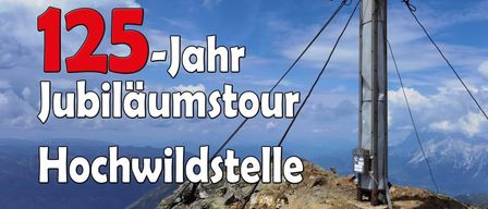 125-Jahr-Jubiläumstour Hochwildstelle. Fr/Sa 3./4. Juli 2026. Treffpunkt: 14:00 Uhr Parkplatz Oberaich. Abfahrt vom Seeleiten Parkplatz in Schladming Untertal, Abfahrt 16:00 Uhr. Route: Entlang der Riesachfälle, durch die Hölle und über den Riesachsee steigen wir zur Preintalerhütte (1656m) auf. Übernachtung (Schlafsack nicht vergessen). Tag 2: Über die Wildlochscharte und den Südgrat erreichen wir die Hochwildstelle (2747m). Abstieg über die Kleine Wildstelle (2577m) zur Neualmscharte. Weiter über die Neu- und die Brandalm zum Riesachsee und zum Ausgangspunkt unserer Tour.