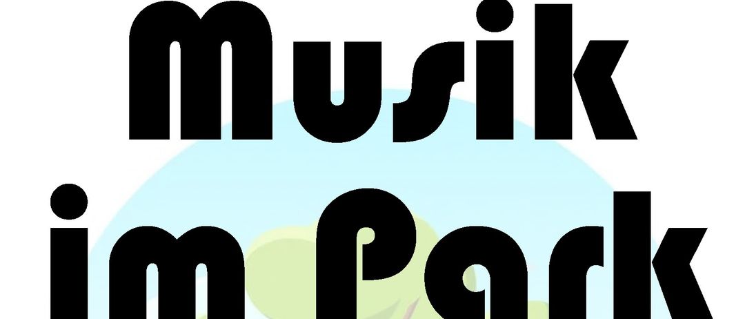 Plakat für ein Jugendblasmusik-Event von FF Hornstein, mit einer Parkszene, einer Bank, Bäumen und einem Logo. Das Event findet am Freitag, 28. August um 18:00 an der alten Schule statt.