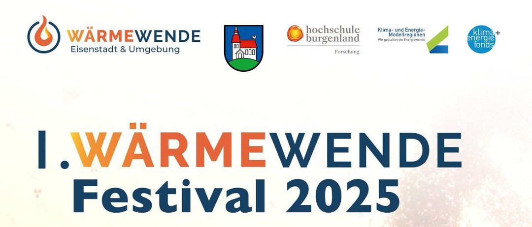 Ein Plakat für das 1. Warmwende Festival 2025. Es beinhaltet Themen wie Fachvorträge, Diskussionen und Workshops. Datum ist Donnerstag, 5. Juni 2025, im Martinsschloess, Hauptstraße 57, 7082 Donnerskirchen. Ein Kinderprogramm ist am Abend verfügbar.