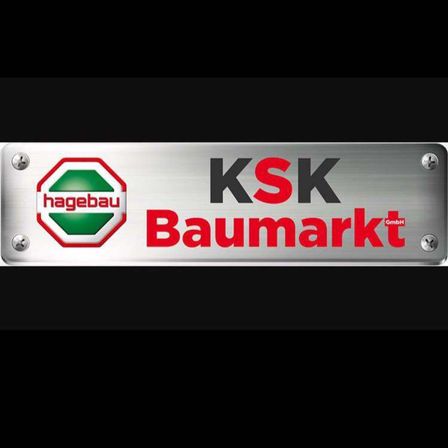 Metallschild für KSK Baumart mit grünem Sechsecklogo und silbernem Hintergrund.