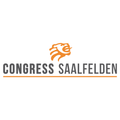 Das Logo für Congress Saalfelden zeigt einen kräftigen Löwen in Orange, der Stärke und Mut symbolisiert, mit dem Text 'CONGRESS SAALFELDEN' in einer modernen Sans-Serif-Schrift.