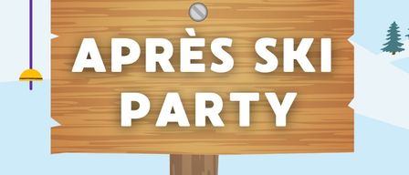 Plakat für die Après-Ski-Party am 3. Januar 2026 im Jugendraum St. Magdalena. Eintritt frei. Beginn um 19:00 Uhr.
