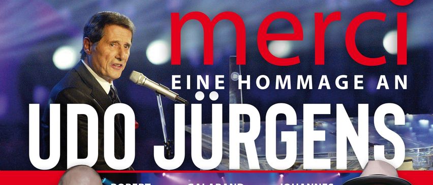 Ein Tribut an Udo Jürgens mit Robert Helbing, Galaband und Johannes Lafer. Die Veranstaltung findet in der Hugelland Halle in St. Margarethen/Raab am 18. Mai 2023 um 17 Uhr statt.