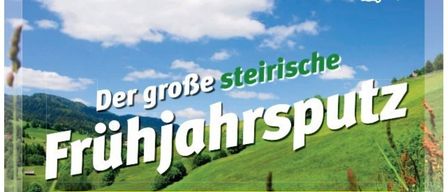 Plakat für die Frühjahrsreinigungsaktion am 21.03.2026 in St. Margarethen/Raab. Treffpunkt um 08:00 Uhr beim Gemeindeamt. Termine: 21. März bis 09. Mai 2026. Enthält Logos und QR-Codes.