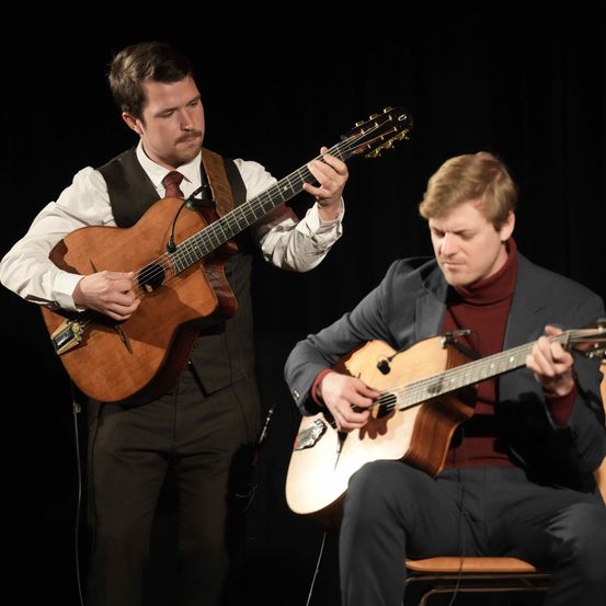 Bild enthält, Guitar, Musical Instrument, Person, Adult, Male, Man, Guitarist, Music, Musician, Performer