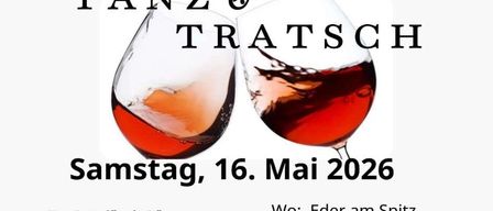 Werbeplakat für eine Tanzparty für Mädchen und Frauen. Sie findet am Samstag, 16. Mai 2026 in Eder am Spitz statt. Beginn 20:00 Uhr, mit Musik von DJ Chris. Eintritt frei.