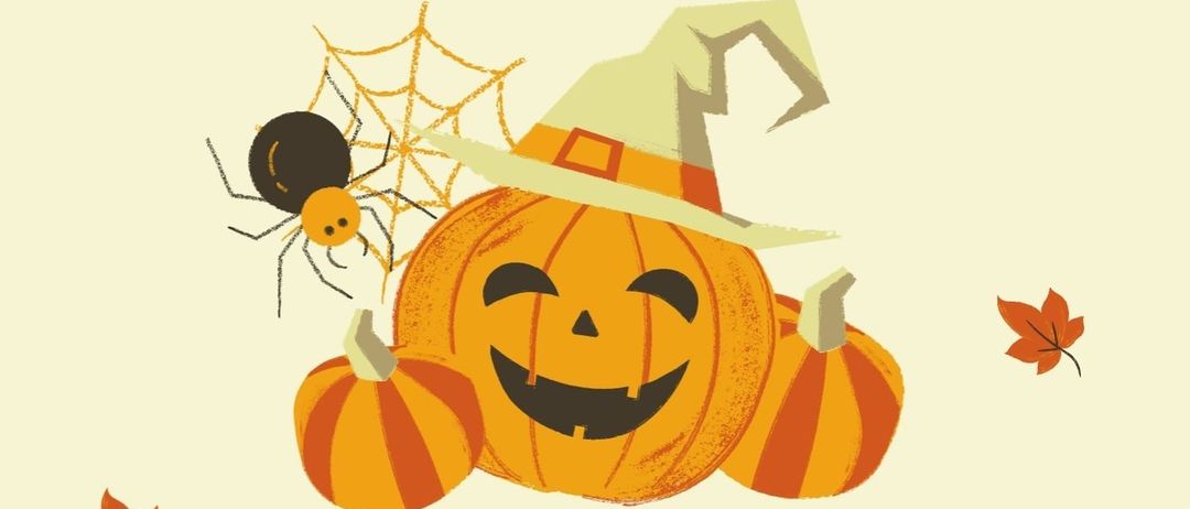 Poster for a pumpkin carving event on October 24, 2025, from 2:30 PM to 5:00 PM at Kinderfreundeheim Sollenauerstr. 2, Blumau-Neurißhof. Registration until Wednesday, October 22, 2025.