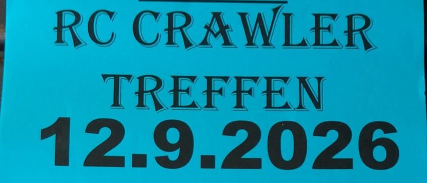 A blue poster with details of an event on September 12, 2026. It reads 'Treffen 12.9.2026 2.Lauf UHUDLER TROPHY'. Times are given for technical check-in, registration, and the start of the event. A QR code is present for additional information.