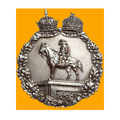 Accessories, Logo, Person, Bronze, Badge, Symbol, Animal, Horse, Mammal, Jewelry