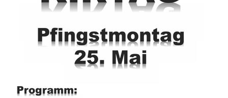 An invitation to KIRTAG on Pentecost Monday, May 25. Program: 10:00 Mass with Eucharist procession. Reservation for meals. At noon: buffet. QR code for details.