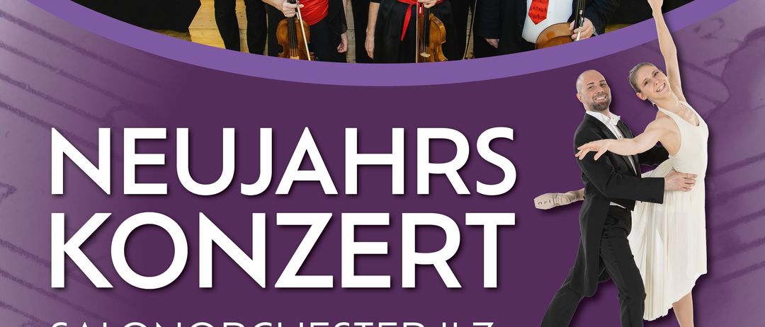 Neujahrskonzert mit dem Salonorchester Ilz unter der Leitung von Christian Peyr. Samstag, 10. Januar 2026, 18:00 Uhr, Sporthalle Ilz.