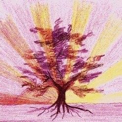 Bild enthält, Art, Painting, Drawing, Person, Plant, Tree, Modern Art, Purple