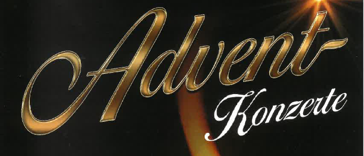 Ein Plakat für Adventkonzerte im Jahr 2025. Es zeigt drei Konzerte: eines am Freitag, 12. Dezember, im Rathaussaal St. Andrä, ein weiteres am Montag, 15. Dezember, im Kultursaal Lavamünd und das letzte am Mittwoch, 17. Dezember, im Rathaussaal St. Paul/Lavanttal. Rechts ist ein brennender Streichholz abgebildet.