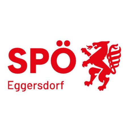 Das Bild zeigt das Logo von Spol Eggersdorff, mit einem stilisierten Löwen und dem Namen Eggersdorff in Rot.