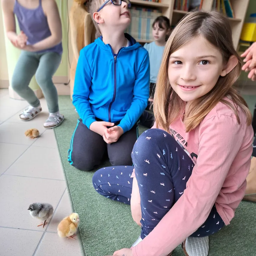 Pants, Child, Female, Girl, Person, Rat, Bird, Boy, Male, Glasses