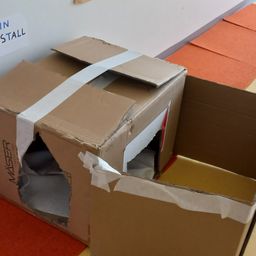 Bild enthält, Box, Cardboard, Carton, Package, Package Delivery, Person