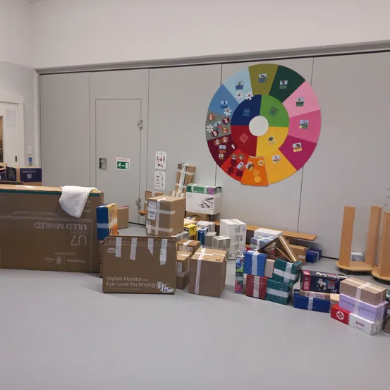 Box, Floor, Flooring, Architecture, Building, Cardboard, Carton, Package, Package Delivery, Person