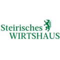 Das grüne Logo für Steirisches Wirtshaus. Der Text Steirisches ist in einer fetten, grünen Schrift geschrieben, während Wirtshaus in einer leichteren, kleineren Schrift darunter steht.