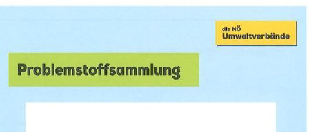 Werbeanzeige für eine Abfallsammlung am 16. Juli 2025 in Perschling und Kapelln. Die Sammelzeiten sind 09:00-13:00 in Kapelln und 14:00-18:00 in Perschling. Der Abfall sollte während der angegebenen Zeiten an das Sammelpersonal übergeben werden.