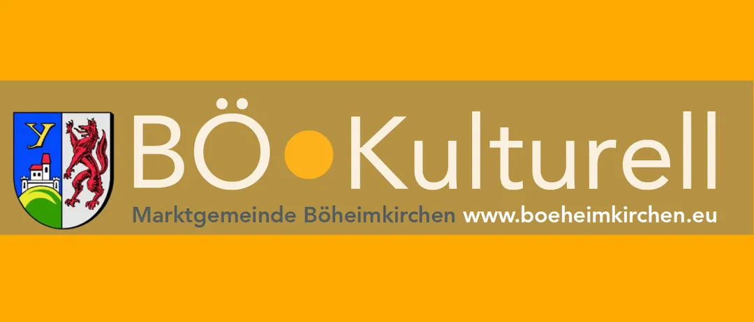 Das Logo der Gemeinde Bohmte, mit einem stilisierten Buchstaben 'B' mit Punkt, begleitet von den Worten 'Kultur' und einer Website-Adresse.