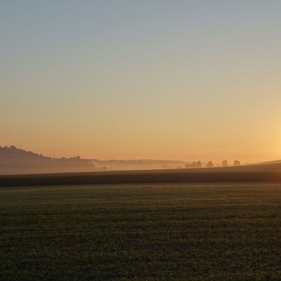 Bild enthält, Nature, Outdoors, Sky, Sunrise, Grass, Sun, Sunlight, Sunset, Scenery, Horizon