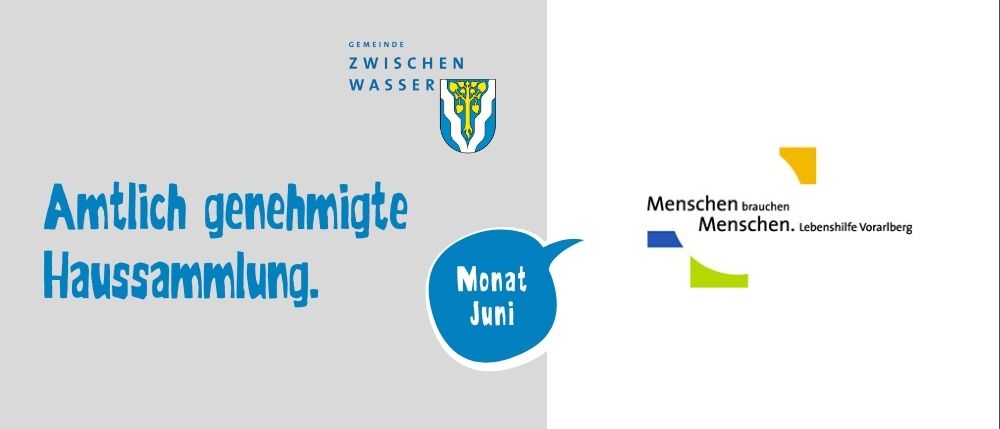 Ein Bild mit einem Gemeindelogo, einem Text über eine genehmigte Versammlung im Juni und einer Grafik, die zeigt, dass Menschen Menschen brauchen.
